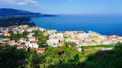 Naklejka na ściany i meble Panoramic view of Sorrento, the Amalfi Coast, Italy