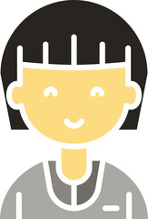 Girl Character Avatar Illustration
