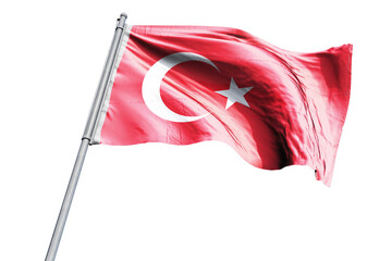 turk bayragi vector. turkish flag vector.