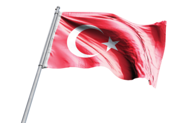 turk bayragi vector. turkish flag vector.