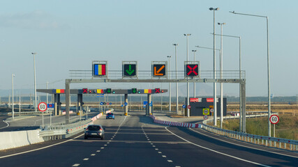 Traffic Lights and Signs on the Highway
