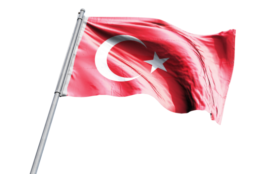 turk bayragi vector. turkish flag vector.
