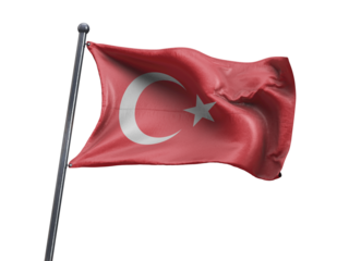 turk bayragi vector. turkish flag vector.