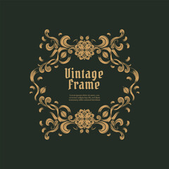 Baroque Ornament Vintage Frame Illustration
