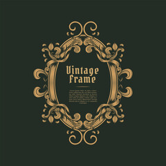 Baroque Ornament Vintage Frame Illustration