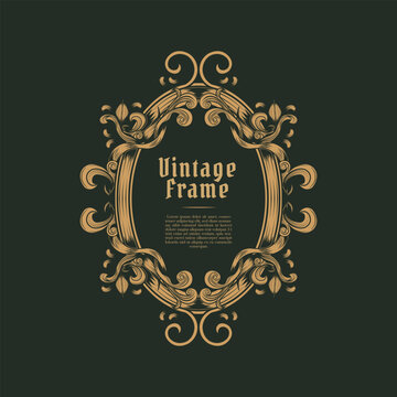 Baroque Ornament Vintage Frame Illustration