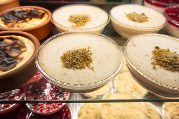 Gullac ( Turkish, Güllaç)is a Turkish dessert made with milk, rose water that is consumed especially during Ramadan.