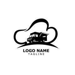 vector food truck logo template