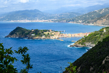 Fototapeta na wymiar Sestri Levante, Liguria, Baia del Silenzio, Golfo del Tigullio
