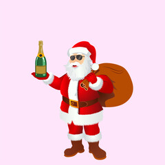 santa claus with gift