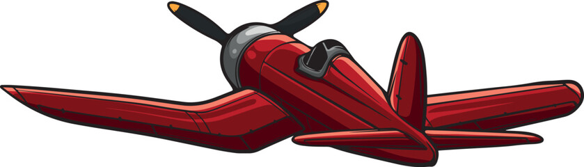 Retro plane toy. Vector illustration