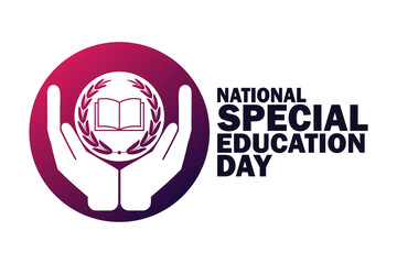 National Special Education Day. Design template for banner, poster, flyer. Vector illustration