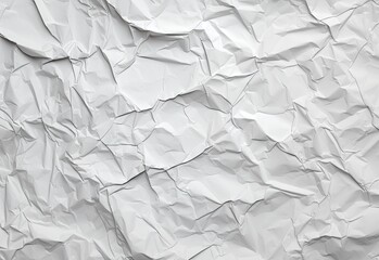 Fototapeta premium Crumpled white paper, paper texture, created with AI