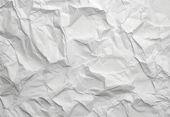 Obraz premium Crumpled white paper, paper texture, created with AI