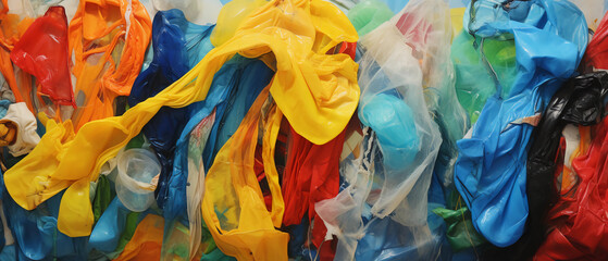 Abstract plastic waste