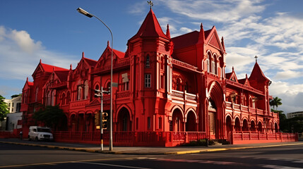 The Red House Parliament Building in Port of Spain - obrazy, fototapety, plakaty