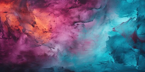 Purple blue green abstract background. Gradient. Toned colorful concrete wall texture. Magenta teal background with space for design - obrazy, fototapety, plakaty