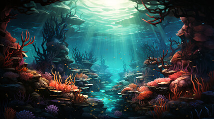 submerged underwater sunken world