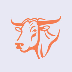 Cow symbolizing art design stock illustration 