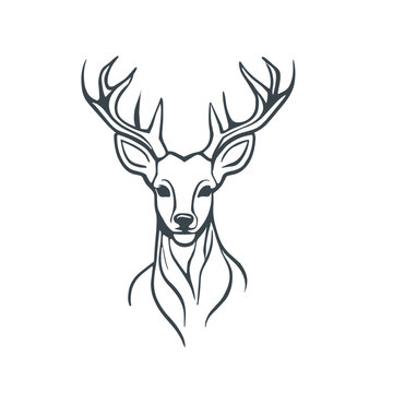 Deer symbolizing art design stock illustration © E.H Liton