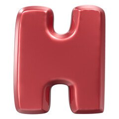 Letter H 3D Rendering