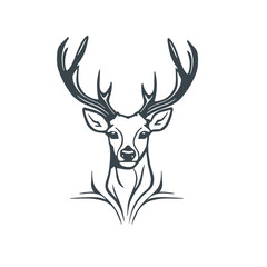 Deer symbolizing art design stock illustration 