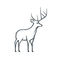 Fototapeta premium Deer symbolizing art design stock illustration 