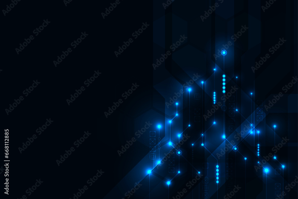 Aufkleber vector technology commucation concept. network abstract digital hi-tech background.
