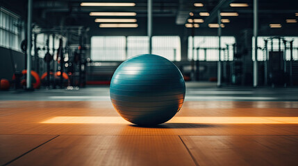 Bosu ball on gym floor