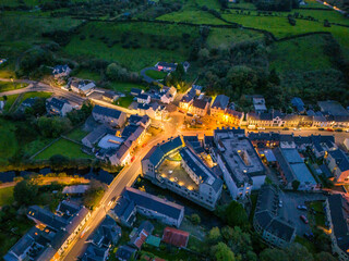 Aerial view of Ardara in County Donegal - The town that once has been voted the best village to...