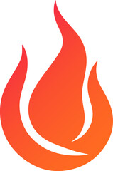 Flame flat icon