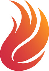Flame flat icon