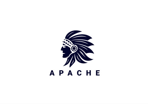 apache, apache logo, red indian, chief logo, warrior, warrior logo, apache rhino, 