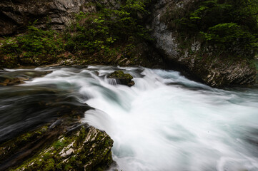 waterfall in the mountains