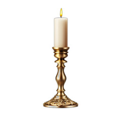 candlestick isolated on transparent or white background, png