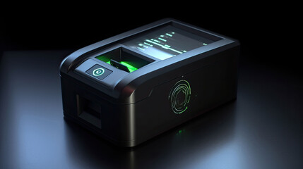 Track employee hours scanner with fingerprint sensor