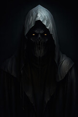 scary halloween ghost occult cultist grim dark evil horror - by generative ai