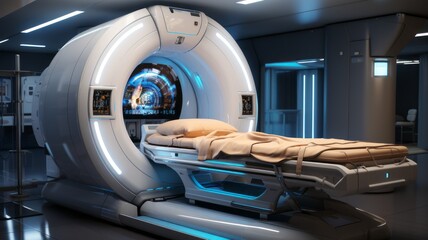 The disease is diagnosed using a modern high-tech computer tomography device