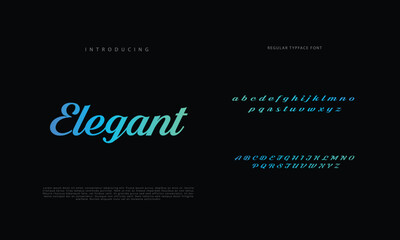 Abstract Calligraphy font alphabet. Minimal modern urban fonts for logo, brand etc. Typography typeface uppercase lowercase and number. vector illustration
