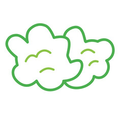 outline of green bush