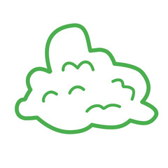 outline of green bush