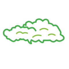 outline of green bush