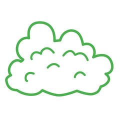 outline of green bush