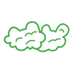 outline of green bush