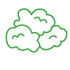 outline of green bush