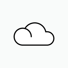Cloud Icon. Weather Forecast Element Symbol  - Vector.