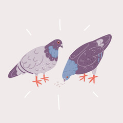 Vector illustration of Pigeon