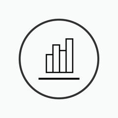 Obraz premium Bar Diagram Icon. Chart. Business Report, Market Analysis Symbol - Vector.