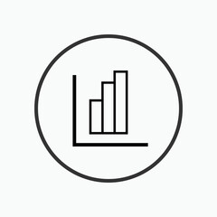 Bar Diagram Icon. Growth, Increase. Profit Symbol - Vector Illustration for Design and Websites, Presentation, or Apps Element.
