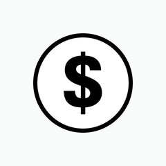 Coin Icon. Money, Investment Symbol  - Vector.